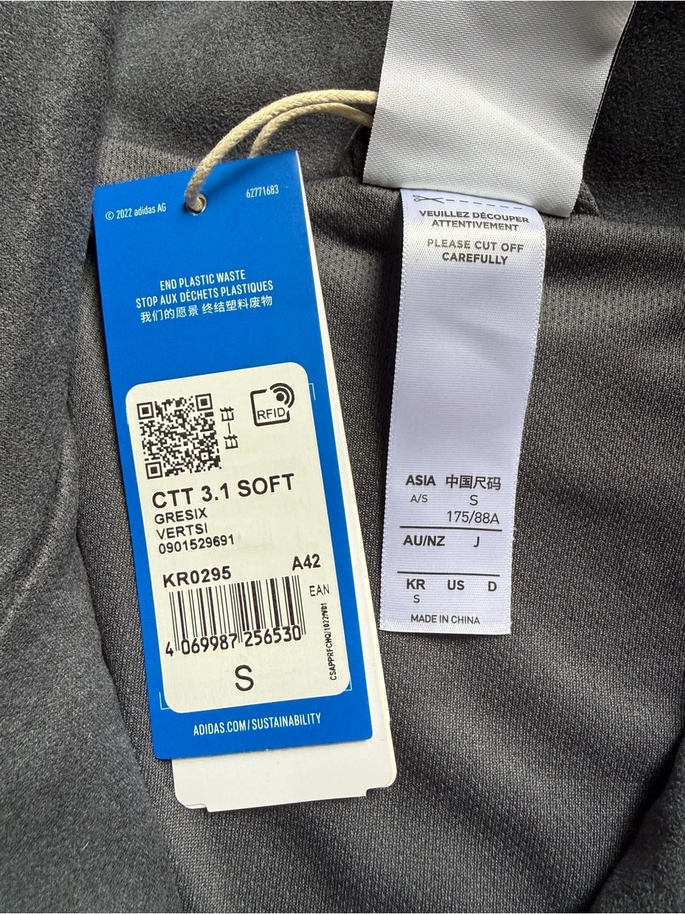 Adidas CTT Chinese Track Top 3.1 Gender Neutral Jacket Grey Blue (Asia Sizing)